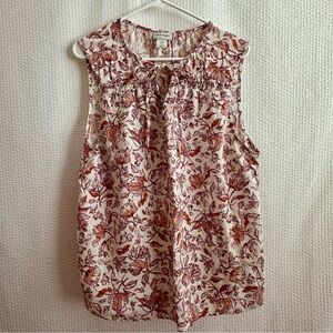 Haute Hippie Women’s Red Floral Tank Top Size: XL